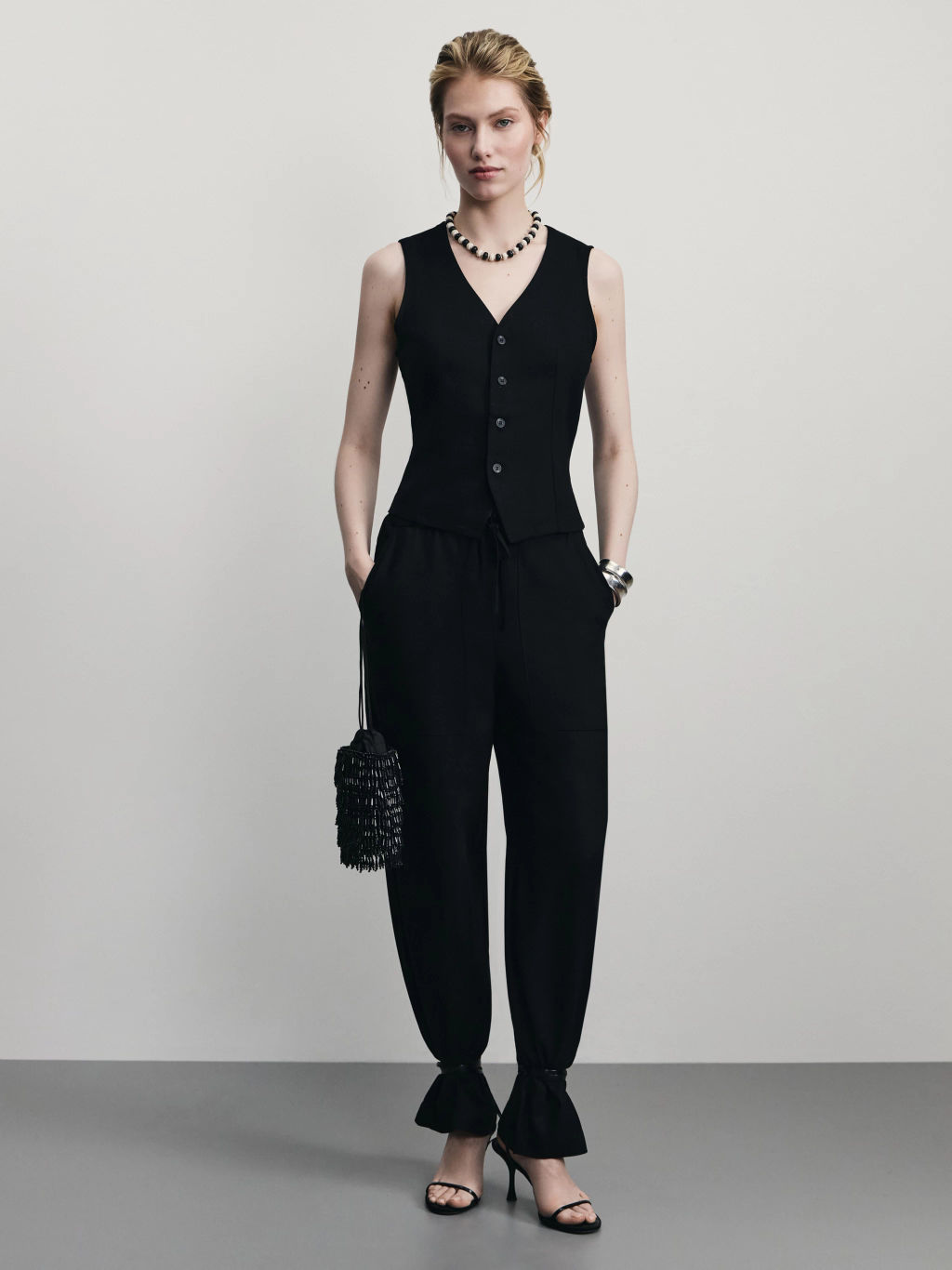 Льняной жилет / Zarina  фото 2