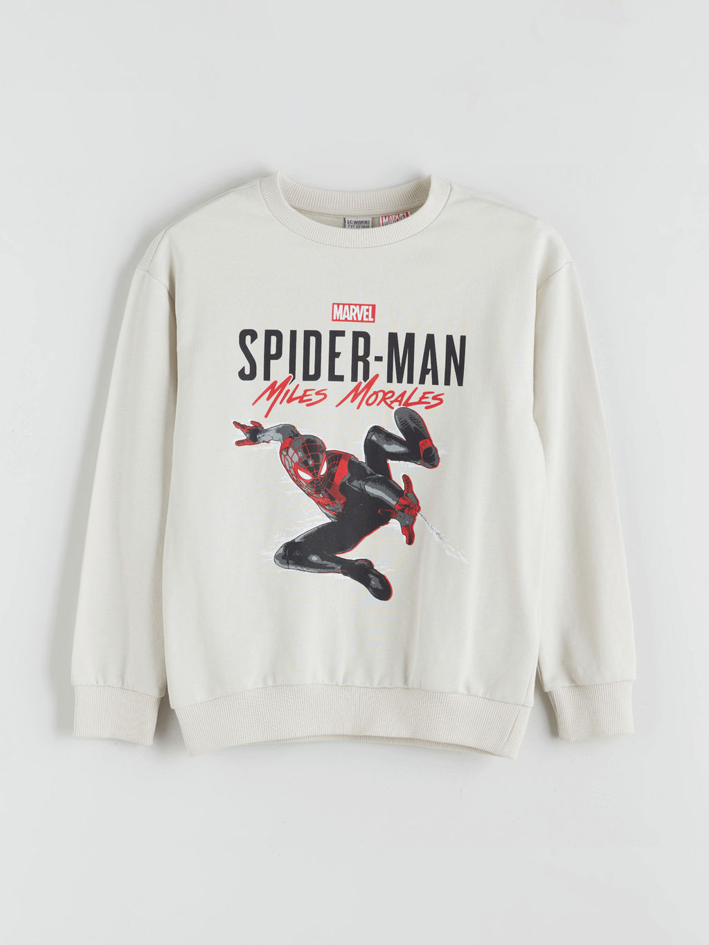 Bisiklet Yaka Spider-Man Bask?l? Erkek ?ocuk Sweatshirt
