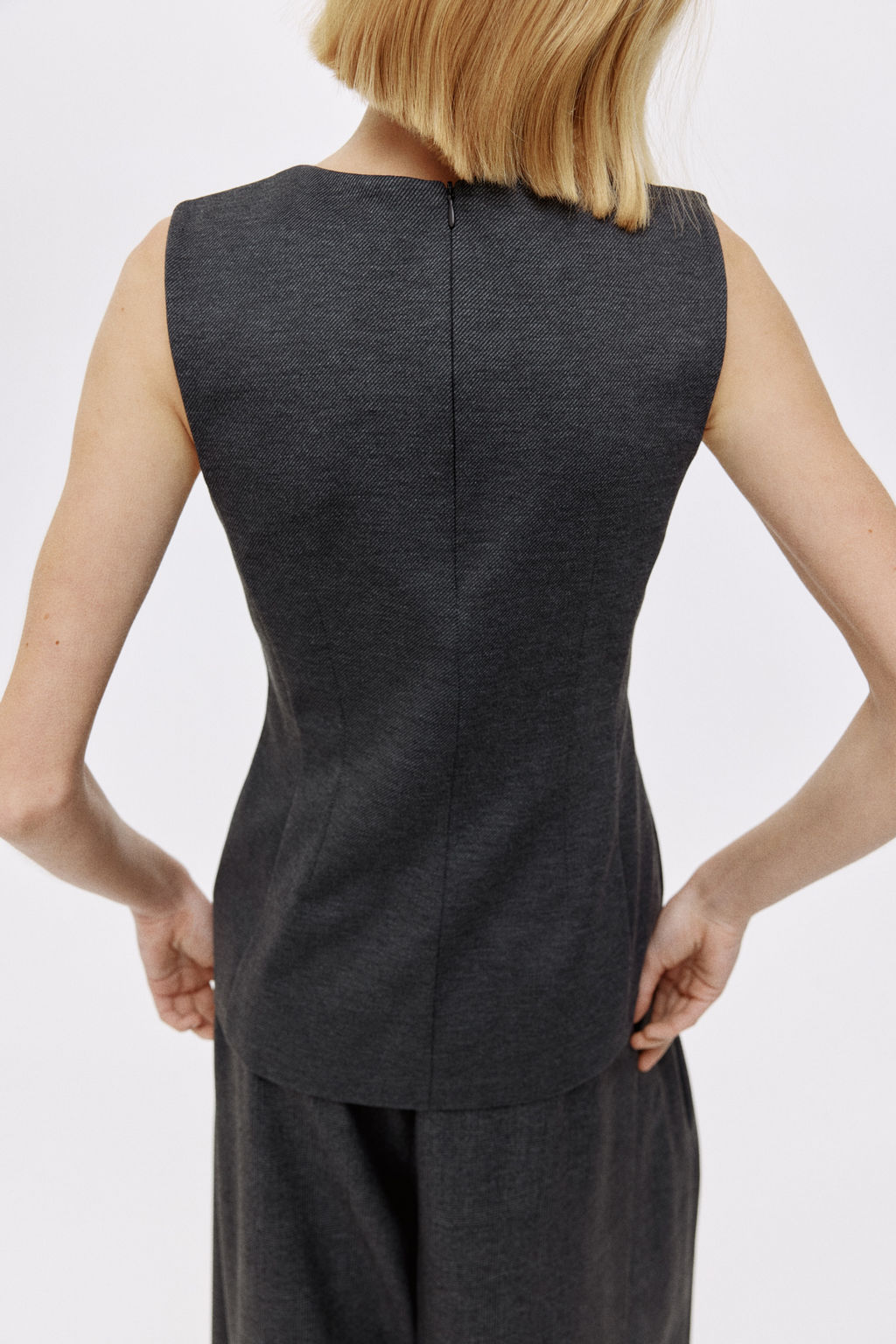 Top en punto roma con peplum - H&m фото 4