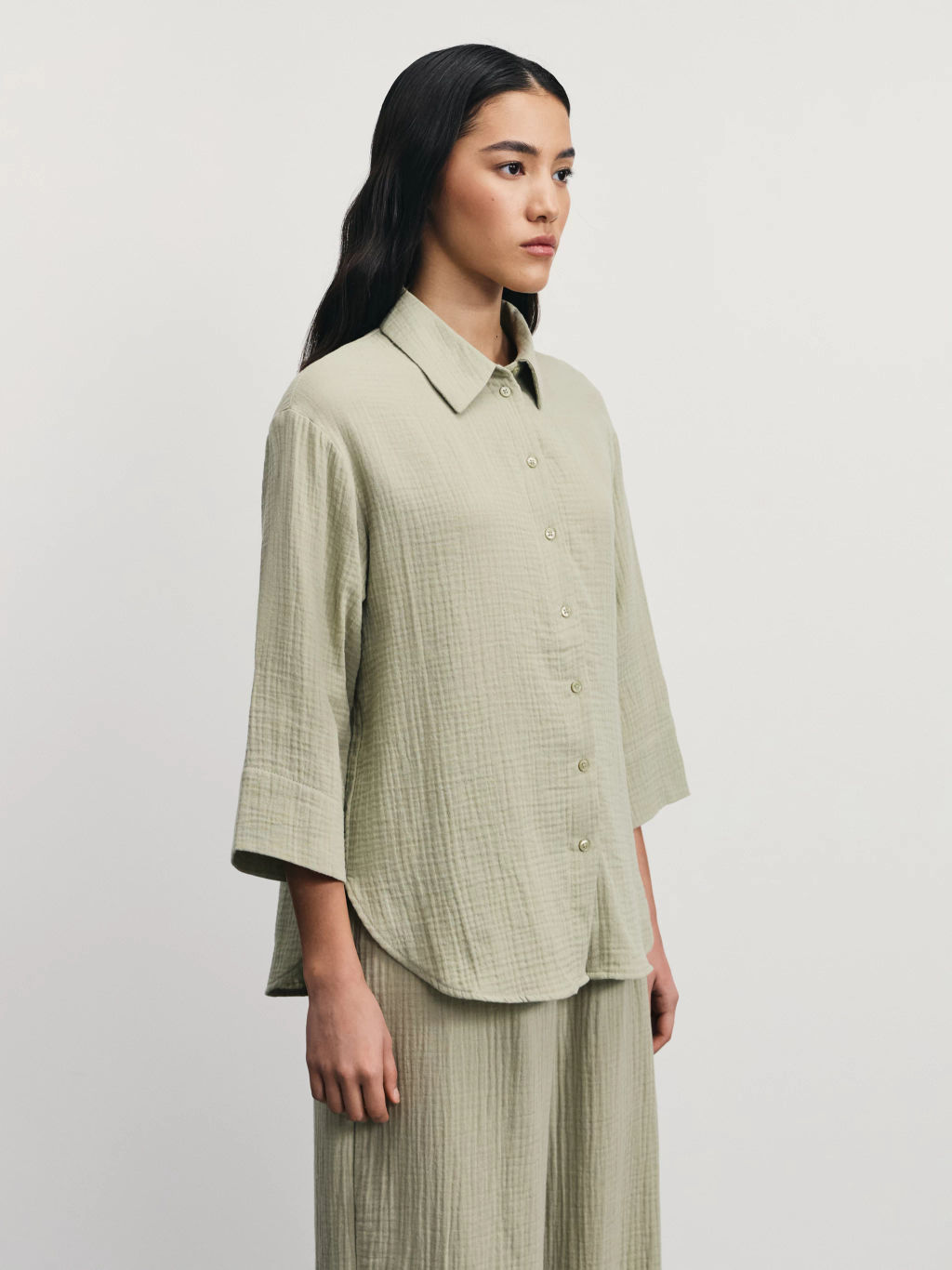 Рубашка из муслина с рукавом 3/4 / Zarina  фото 5