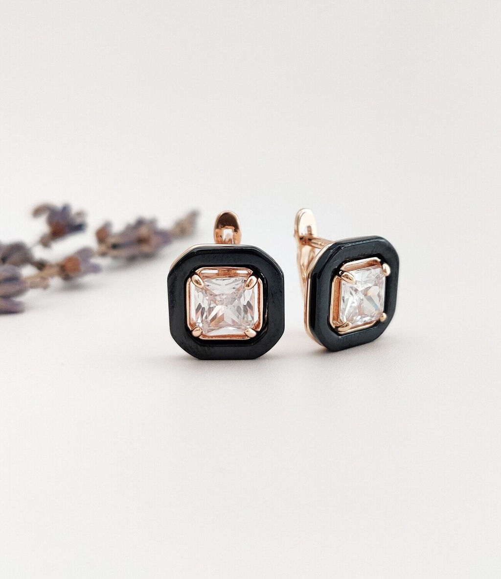 Серьги с керамикой