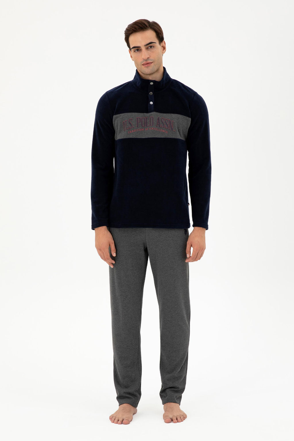 Мужской темно-синий пижамный комплект Неожиданная скидка в корзине - U.s. polo assn фото 2