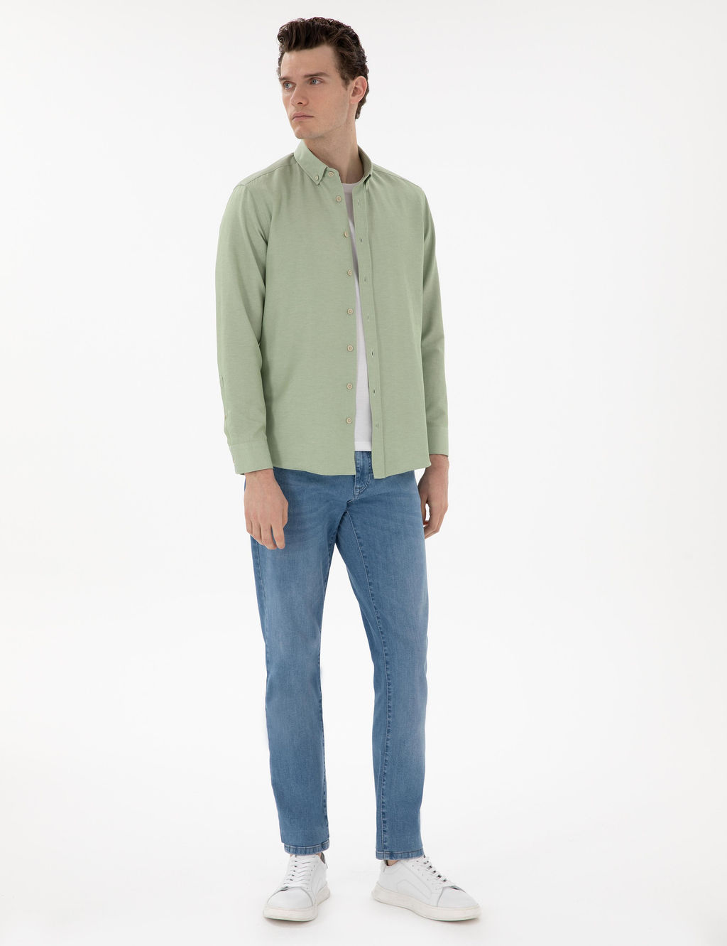 Ye_il Regular Fit Uzun Kollu G_mlek - Pierre cardin фото 4