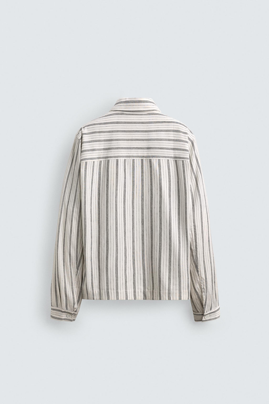 SOBRECAMISA FLUIDA RAYAS BORDADO / Crudo - Zara фото 8