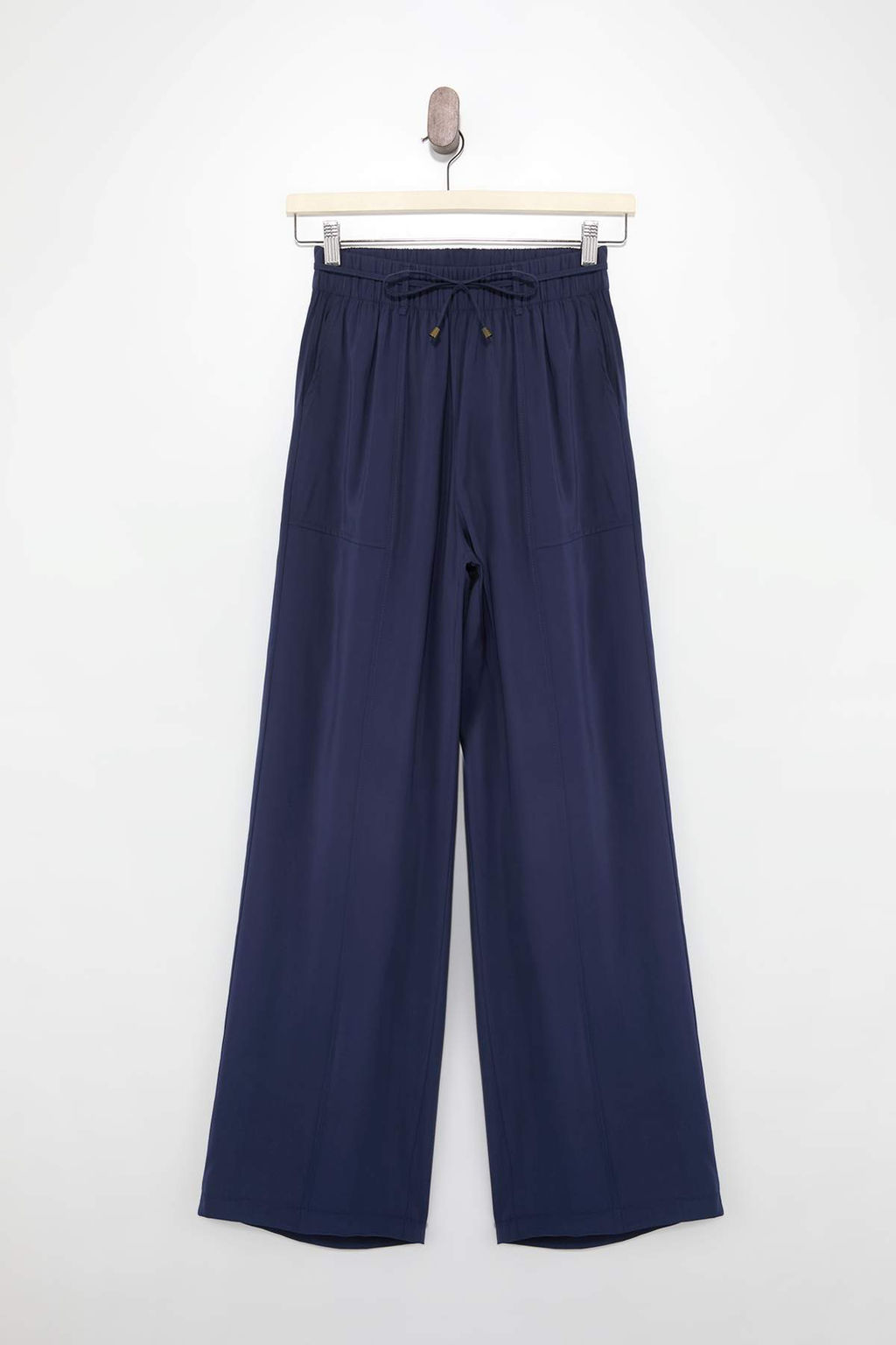 Bej Beli Lastikli Wide Leg/Genis Paca Pantolon TWOSS25PL00123 - Trendyolmilla фото 6