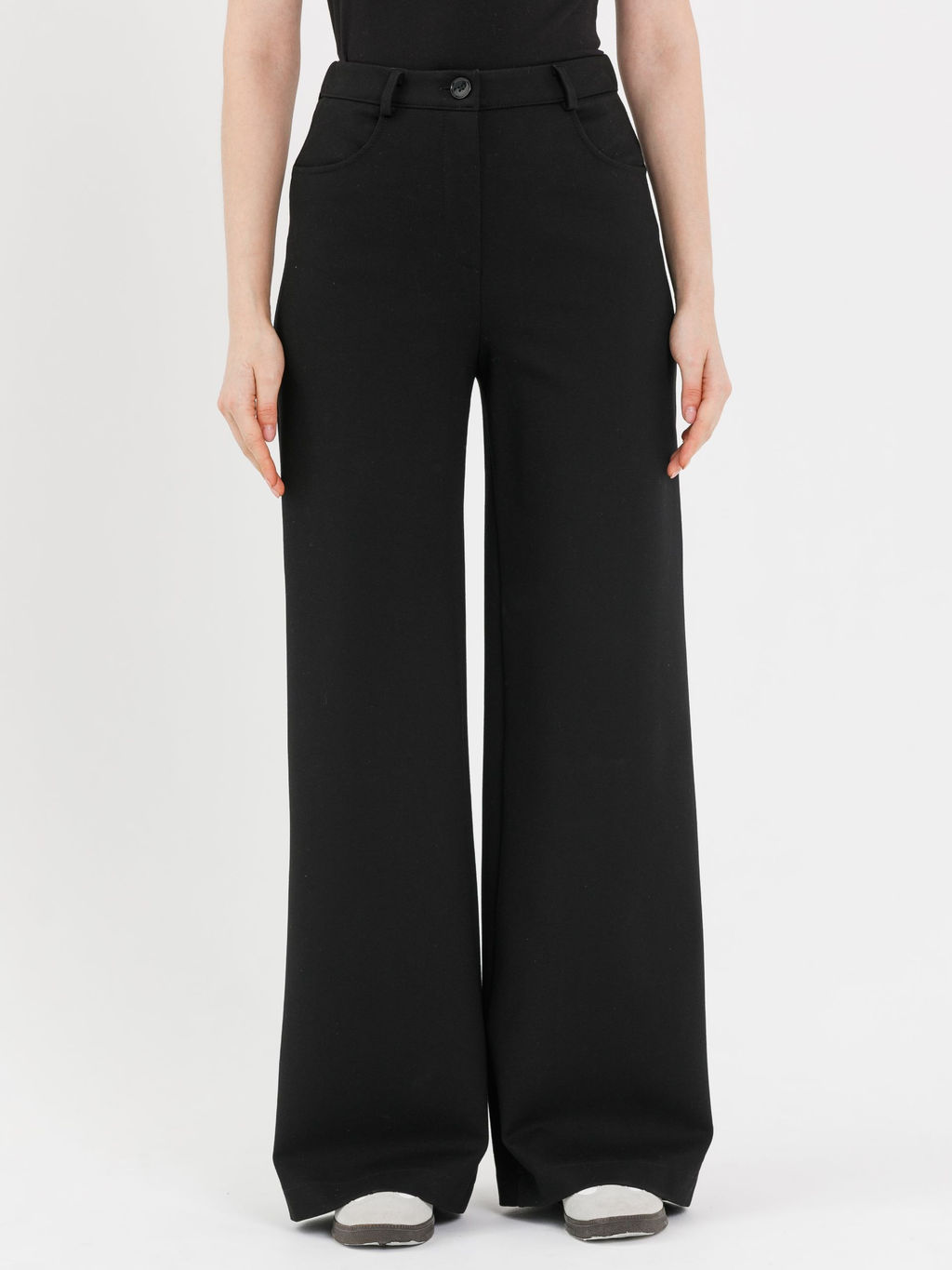 Брюки прямые трикотажные