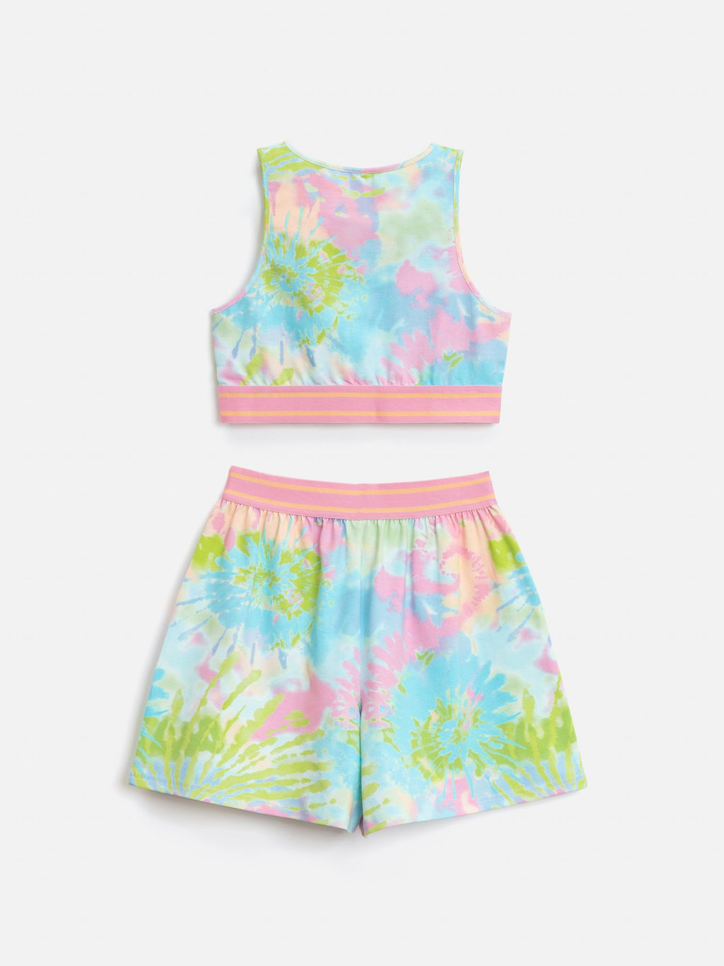 ACOOLA / Комплект детский для девочек ((1)блузка-топ и (2) шорты) Leo_set разноцветный фото 2