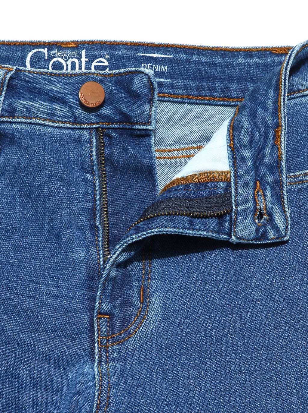 CONTE Моделирующие eco-friendly Джинсы skinny c супервысокой посадкой CON-174 Lycra® authentic blue
