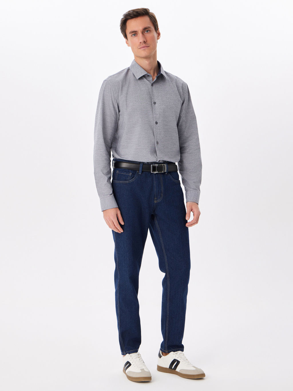 Сорочка мужская длинный рукав GREG 313/237/0615/ZN/1 STRETCH  фото 5