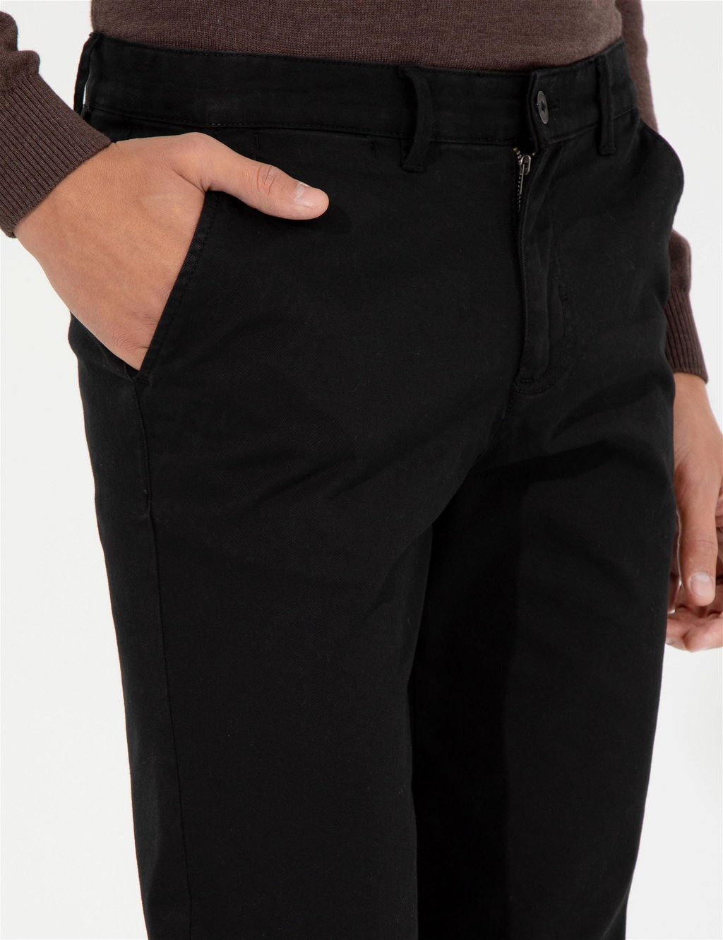 Siyah Regular Fit Kanvas Pantolon - Pierre cardin фото 5