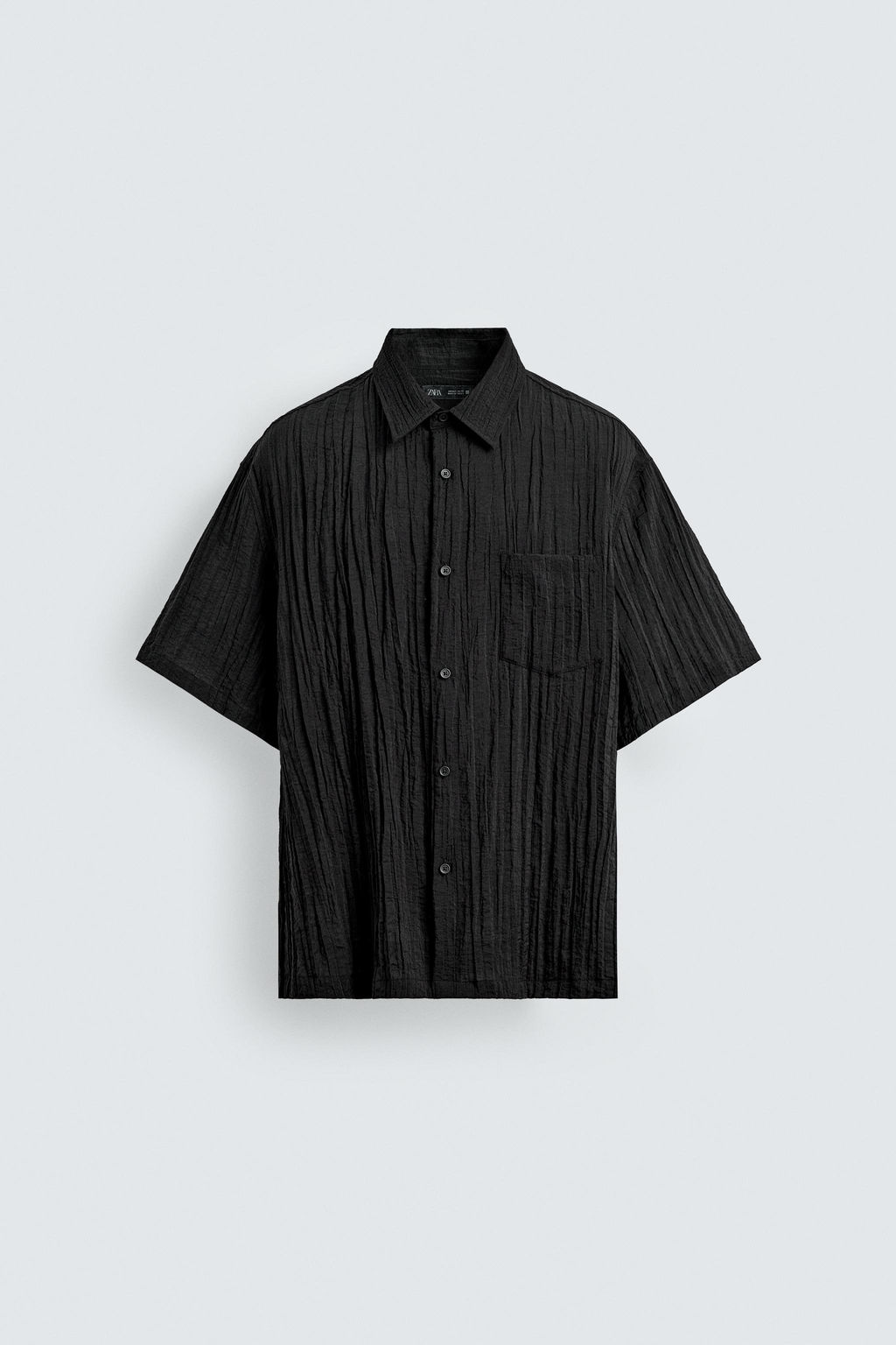 CAMISA FLUIDA ESTRUCTURA RELIEVE / Negro - Zara фото 7