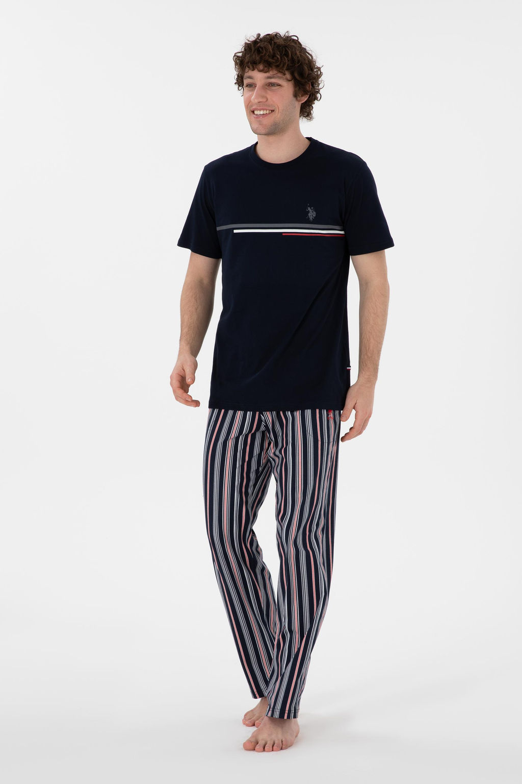 Erkek Lacivert Pijama Tak_m_ Sepette S_rpriz _ndirim - U.s. polo assn фото 5