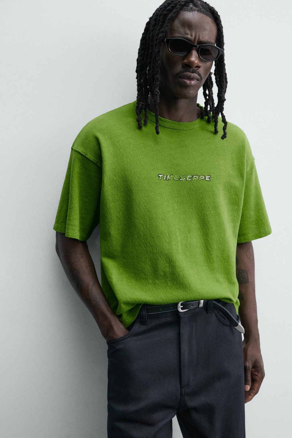 CAMISETA RELAXED FIT ESTAMPADOS LAVADOS / Verde
