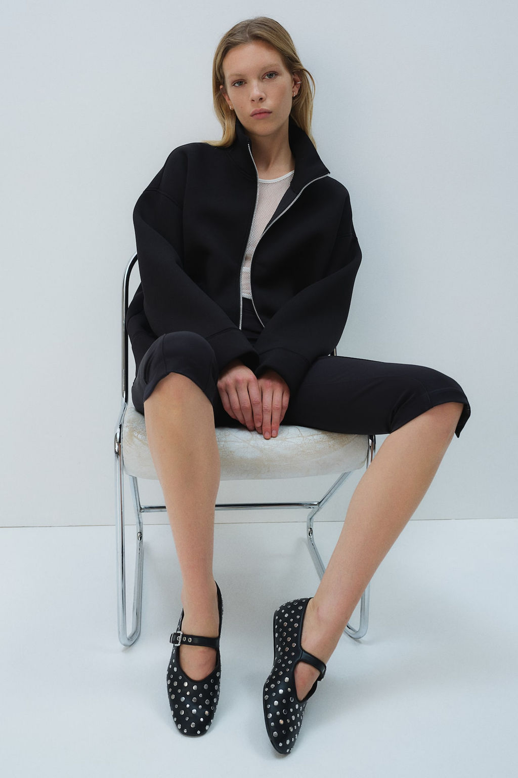 Cardigan efecto neopreno con cremallera - H&m фото 4