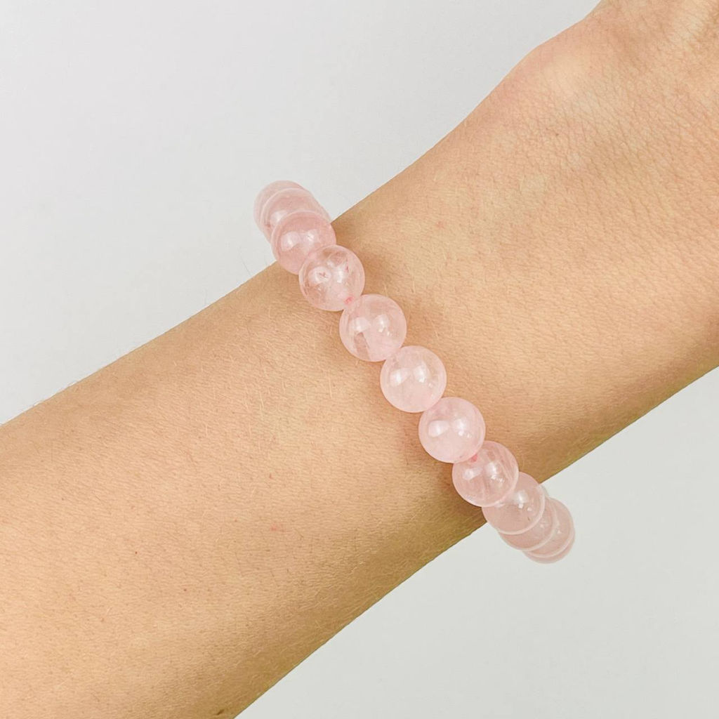 Браслет из мадагаскарского Розового кварца 18 см