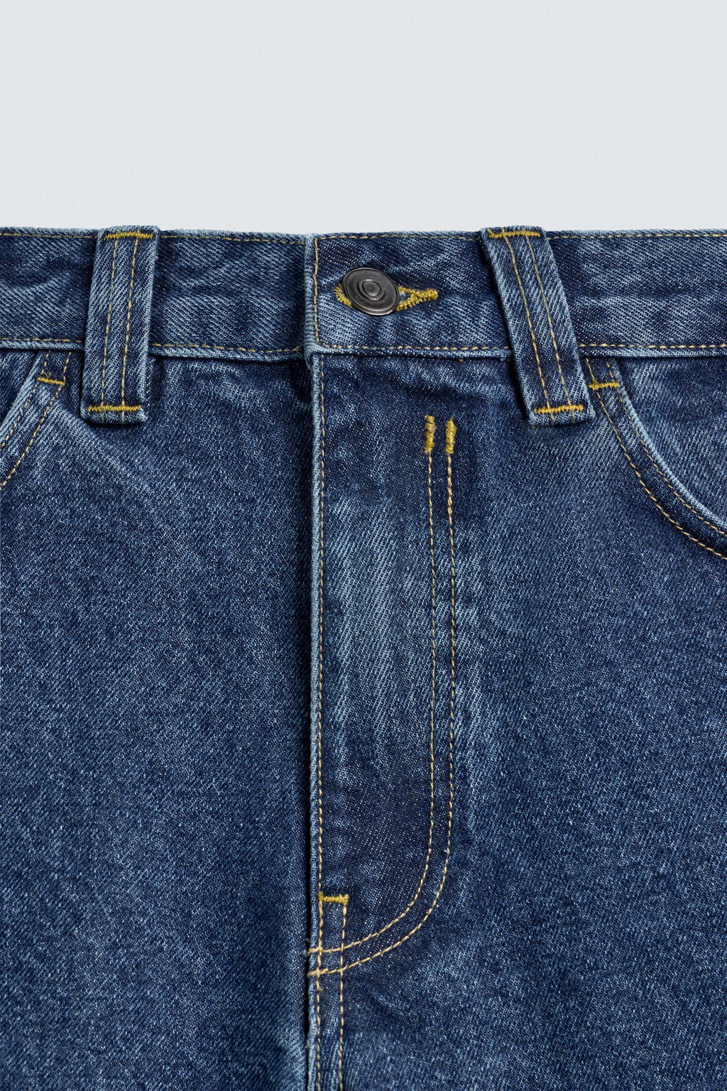JEANS BARREL FIT COSTURA GIRADA / Azul - Zara фото 10