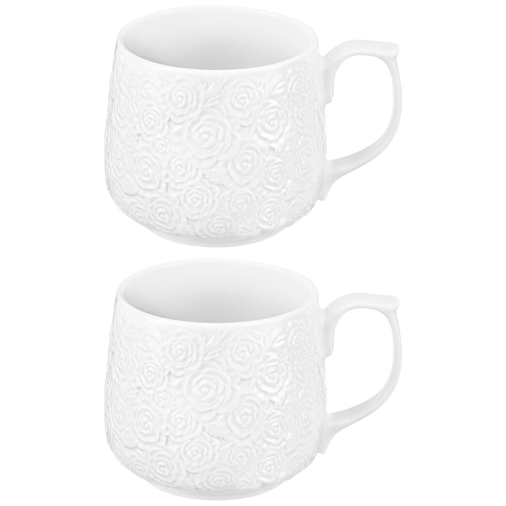 Набор кружек 2 пр. 500 мл 13,5*10*9 см "Розы", фарфор