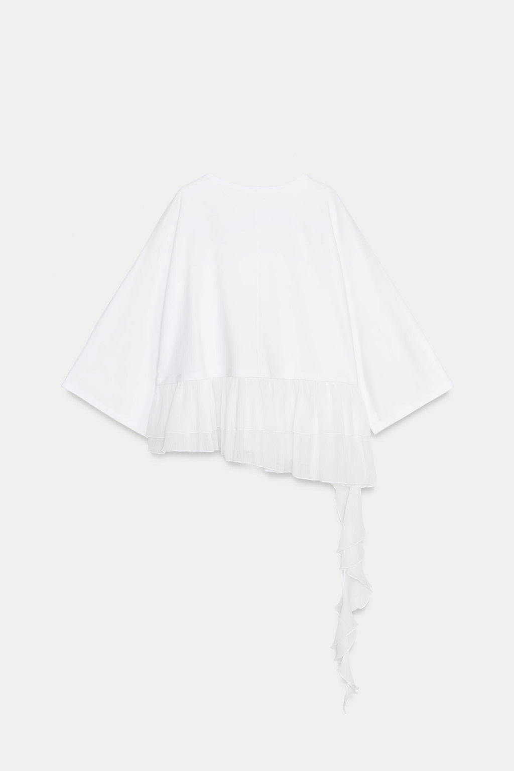 CAMISETA COMBINADA VOLANTES / Blanco - Zara фото 9