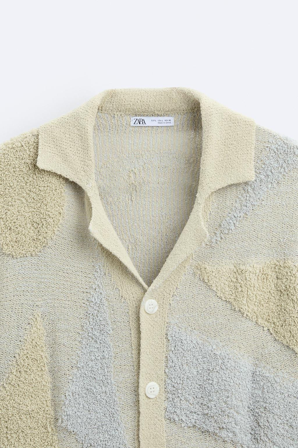 TERRY JACQUARD SHIRT - Zara фото 8