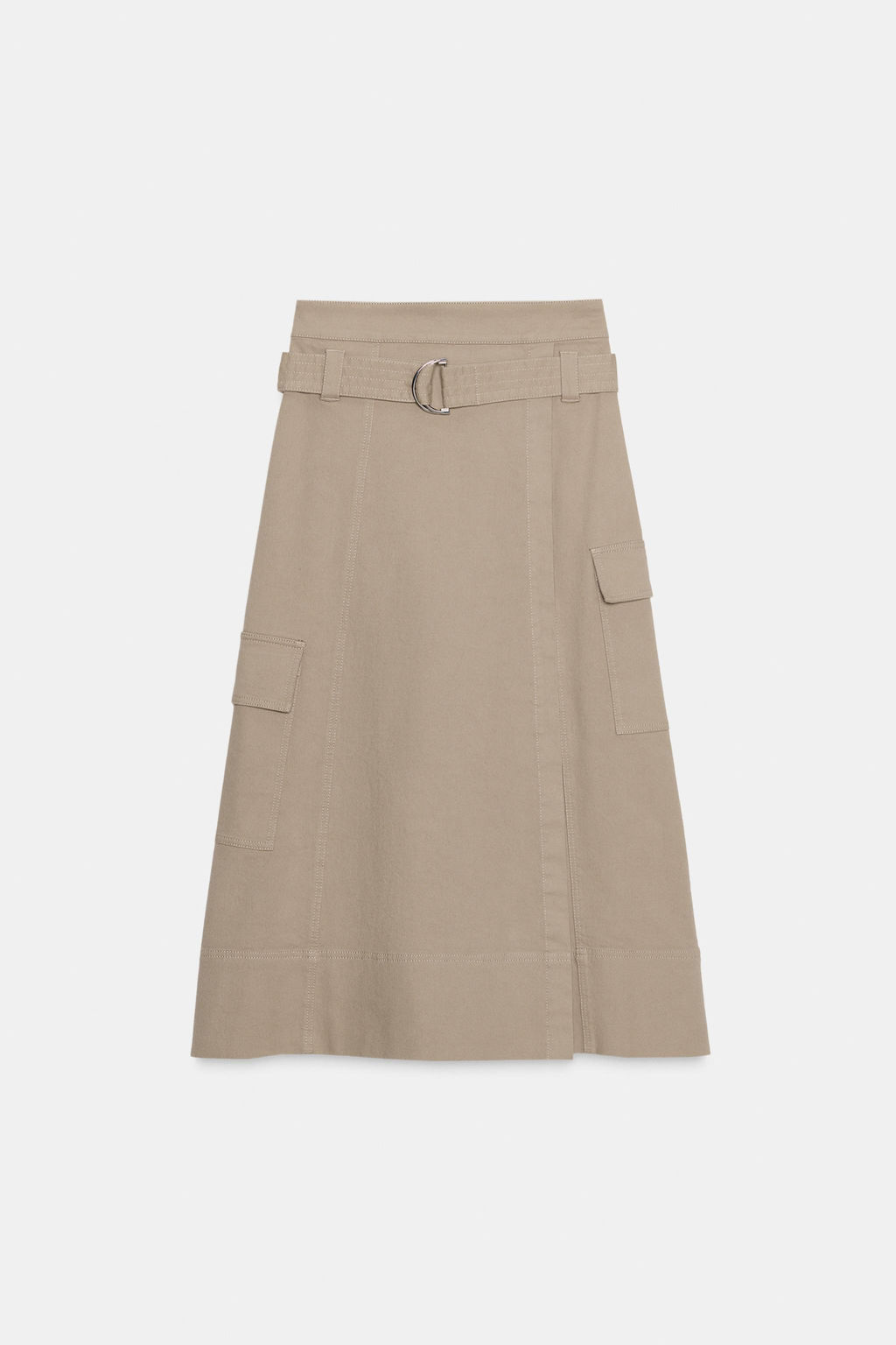 BELTED CARGO MIDI SKIRT - Zara фото 6