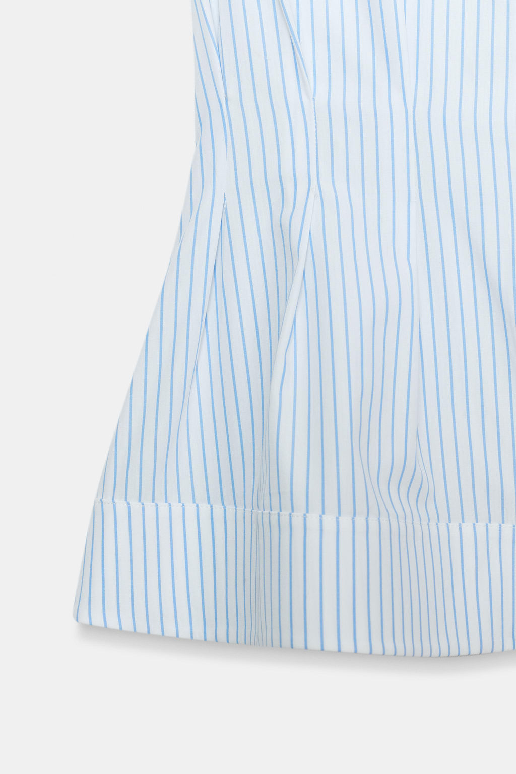 CAMISA PLIEGUES MANGA SISA ZW COLLECTION / Azul / Blanco