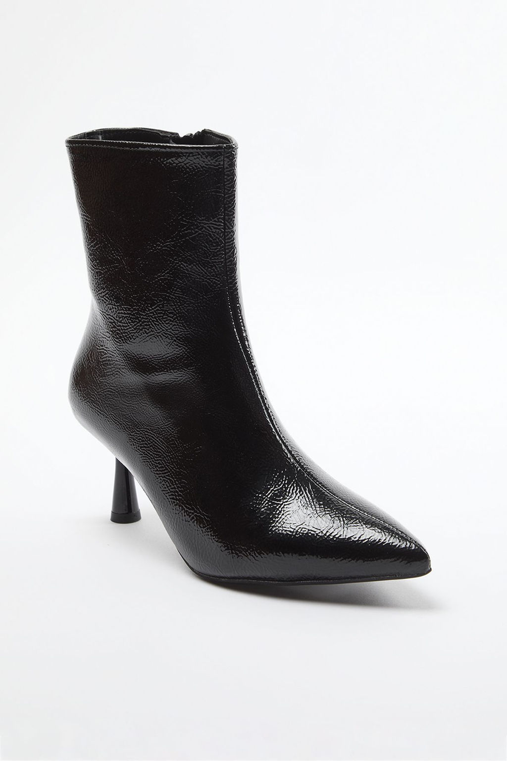 Trendyol Shoes Siyah Fermar Detayl? Sivri Burun Ince Topuklu Kad?n Bot TAKAW25BO00005 - Trendyolmilla фото 5