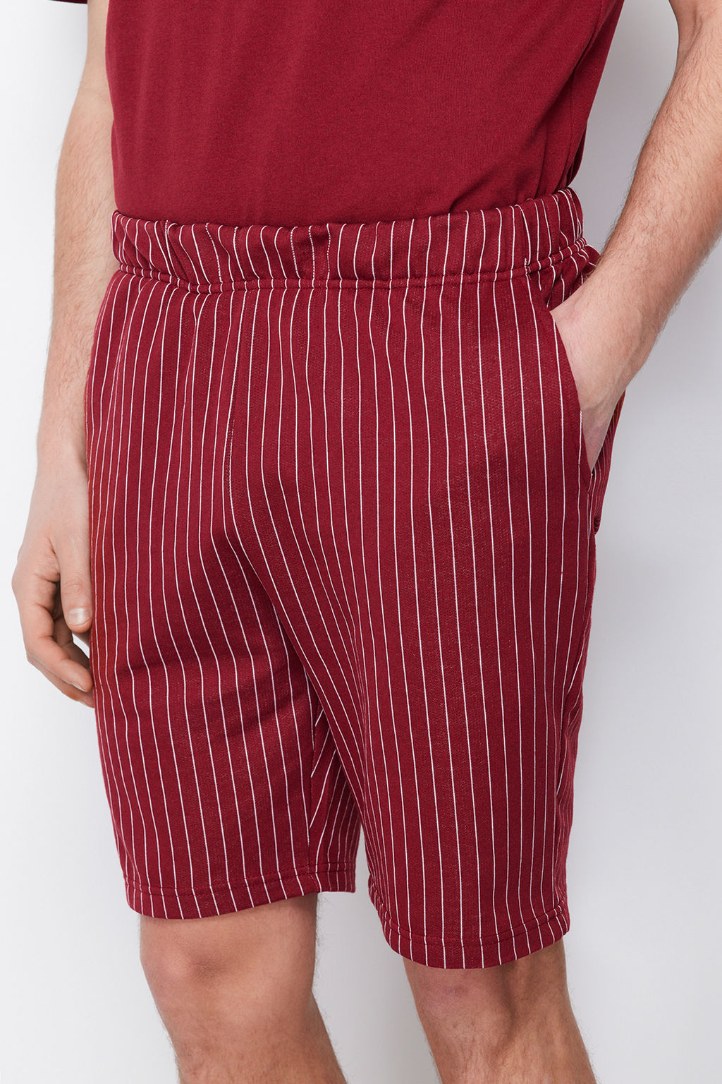 TRENDYOL MAN Bordo Regular Fit Yazl?k Sortlu Pijama Tak?m? THMSS21PT1005 - Trendyolmilla фото 20