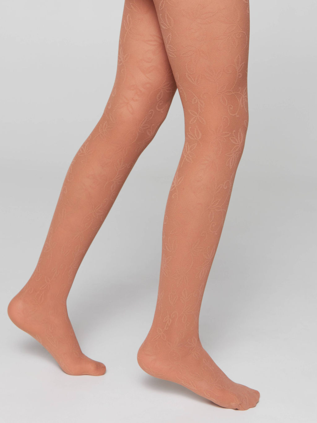CONTE Эластичные колготки с ажурным цветочным рисунком KETTY natural - Conte elegant фото 3