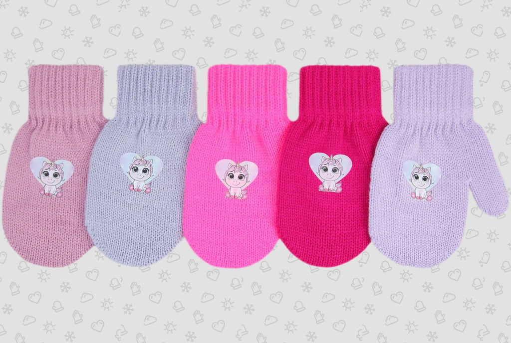 Варежки для девочки TM-862 ассорти 128 Полярик  фото 3