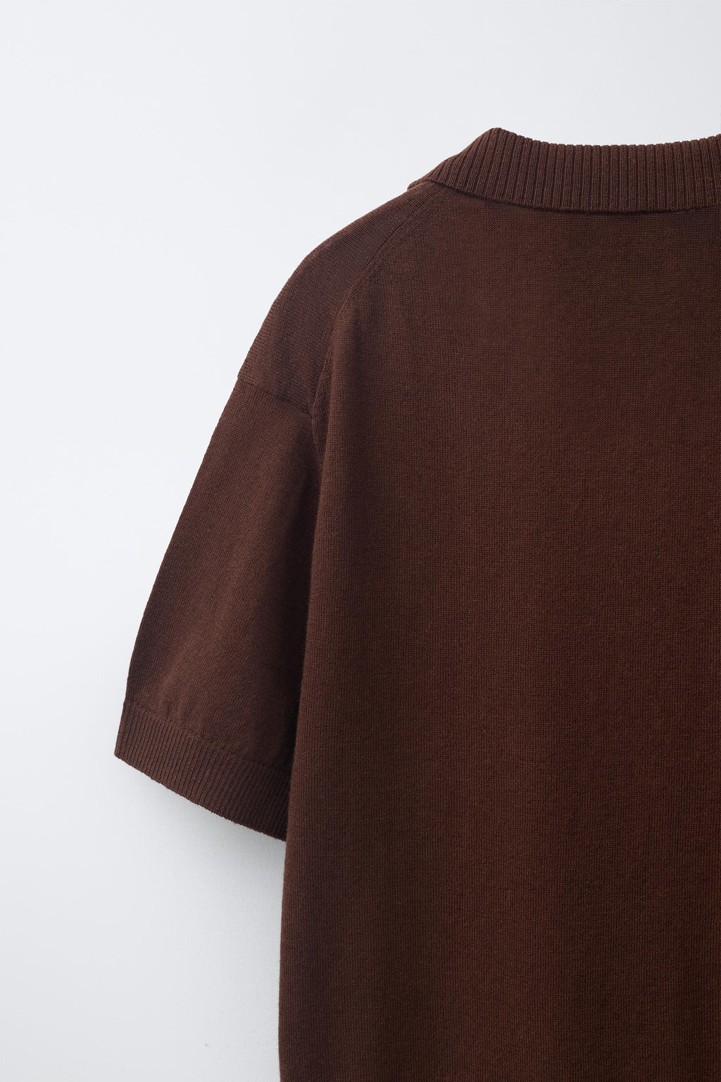 POLO ALGOD?N Y LINO / Marr?n - Zara фото 4