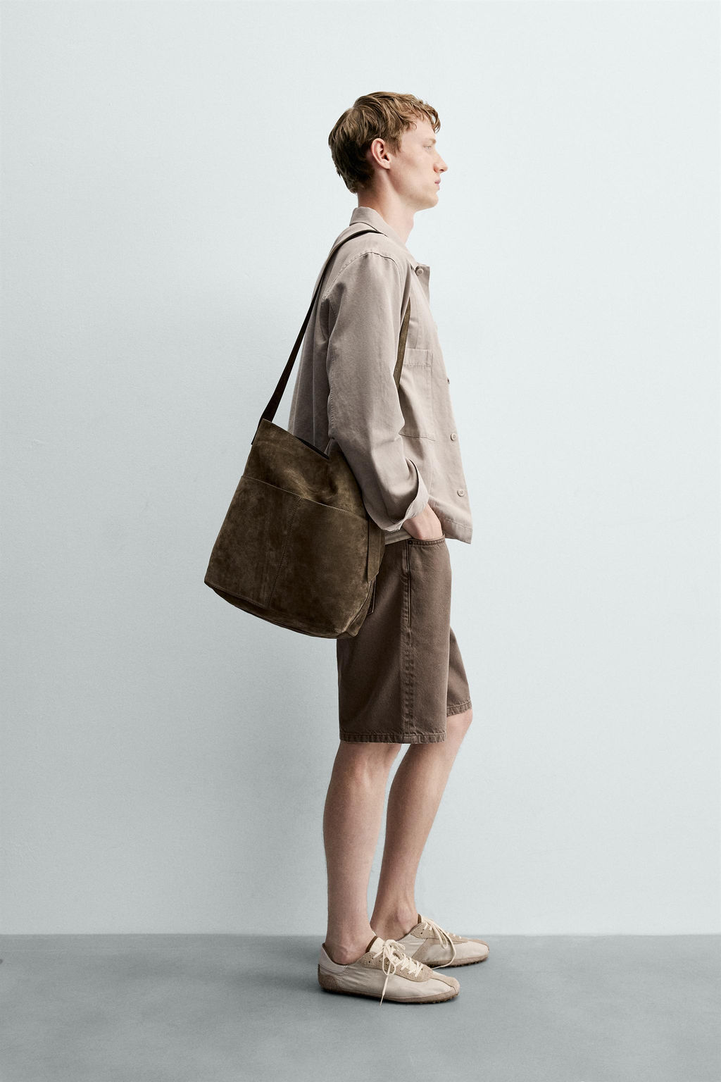 SOBRECAMISA REGULAR FIT / Beige claro - Zara фото 5