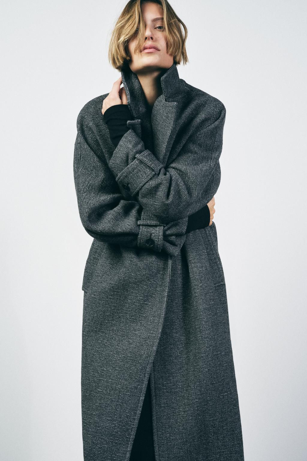 ZW COLLECTION WOOL BLEND COAT - Zara фото 3