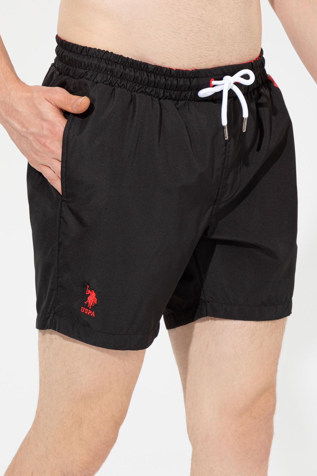 U. S. Polo Assn Мужские черные шорты для плавания - U.s. polo assn фото 3