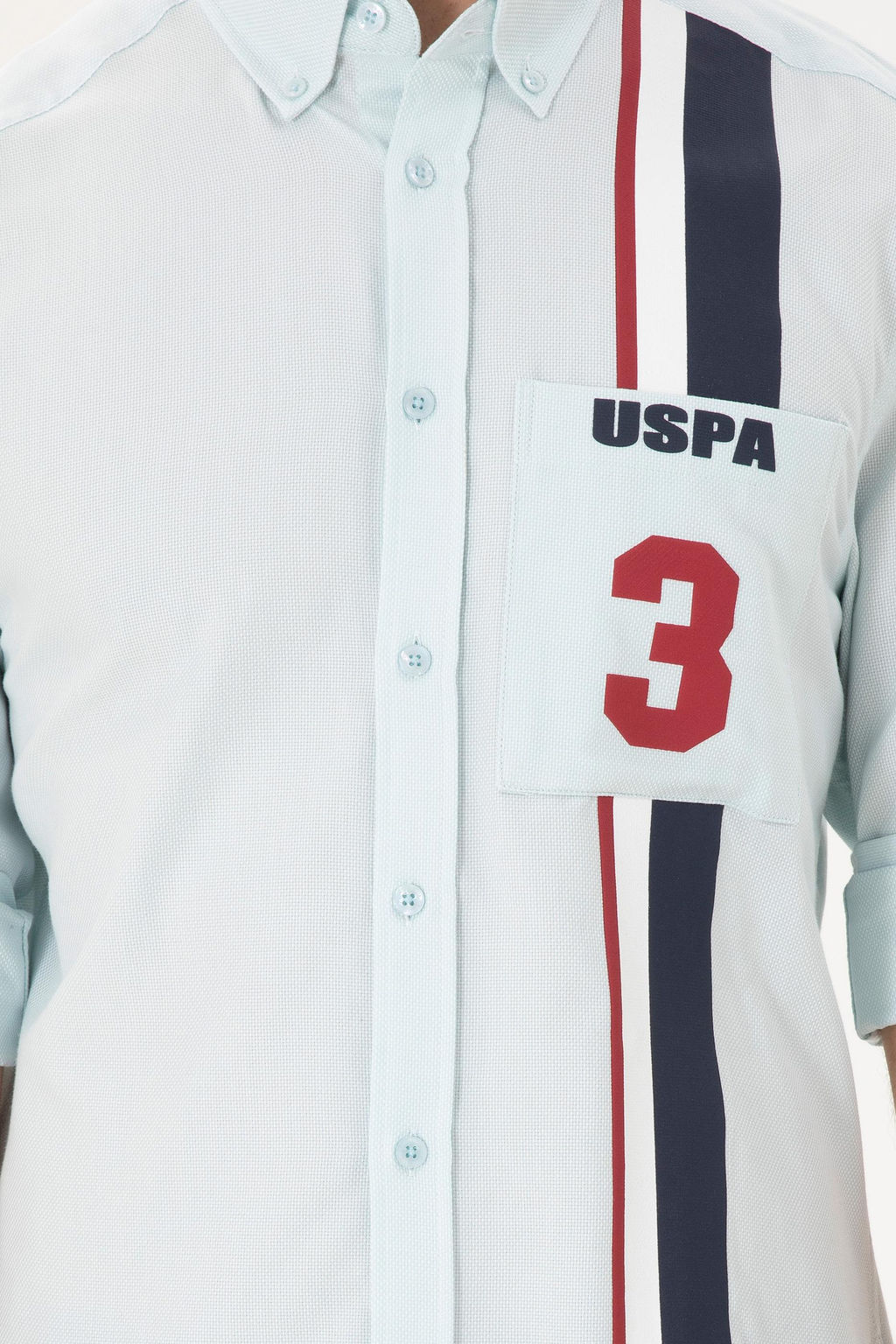 Мужская голубая рубашка с длинным рукавом - U.s. polo assn фото 6