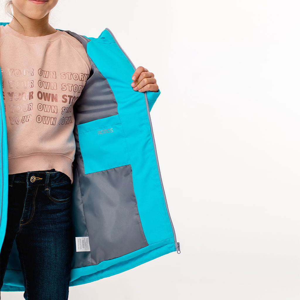 RODOS Куртка для девочки мембрана демисезон М-274 Бирюза