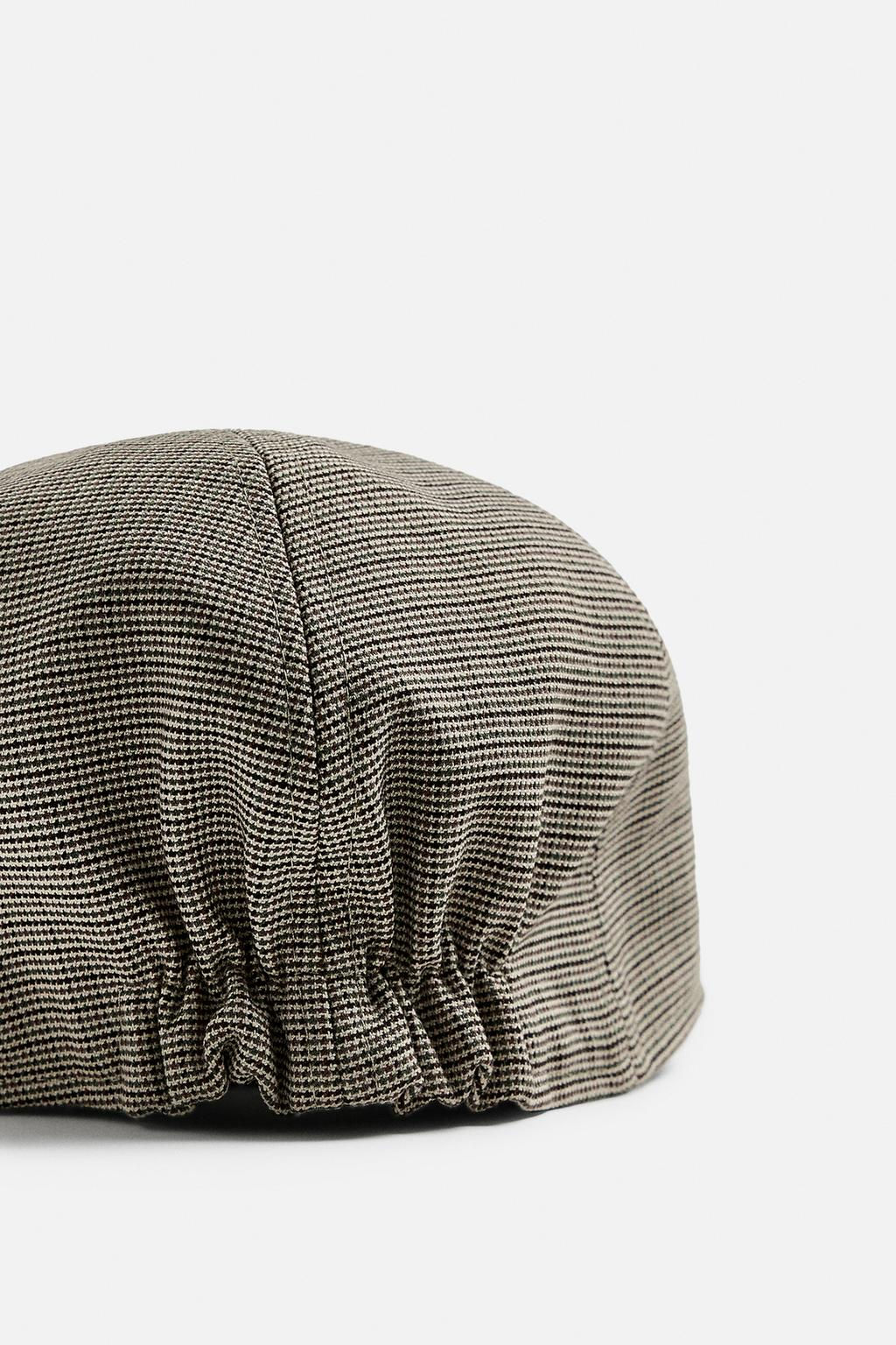 CHECK TEXTURED FLAT CAP - Zara фото 3