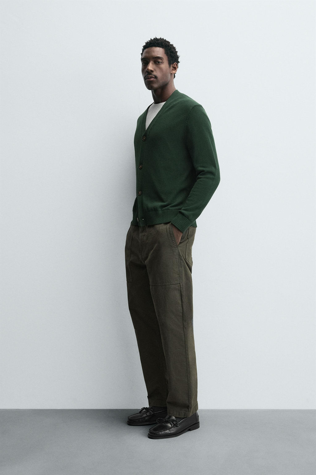 WASHED STRAIGHT-LEG TROUSERS - Zara фото 4
