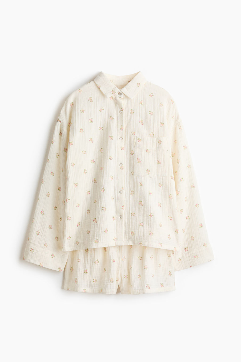 Camisa y pantal?n corto de pijama - H&m фото 12