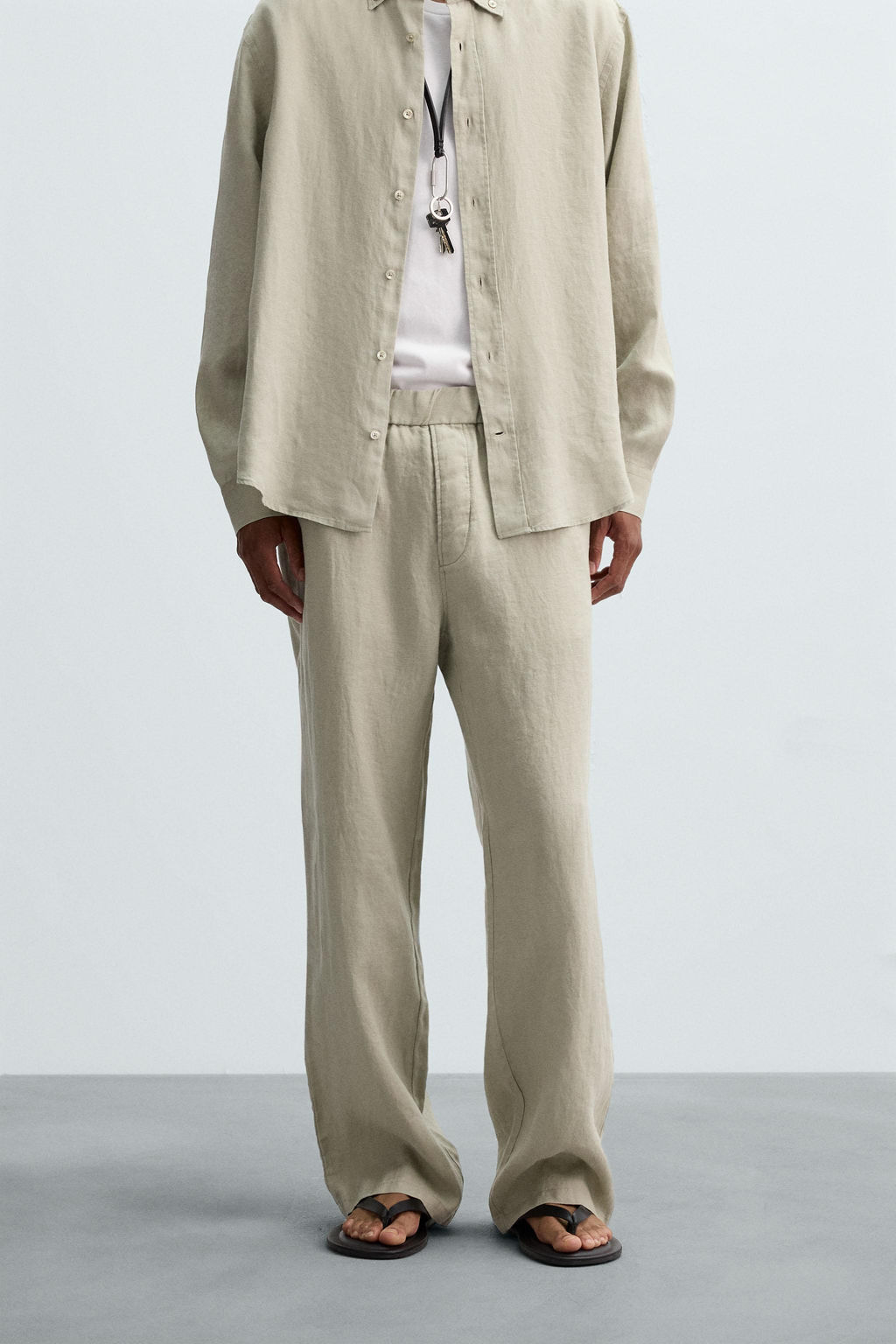100% LINEN TROUSERS - Zara фото 12