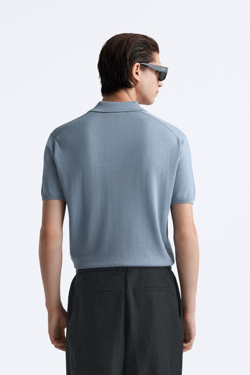 LYOCELL BLEND KNIT POLO SHIRT - Zara фото 3