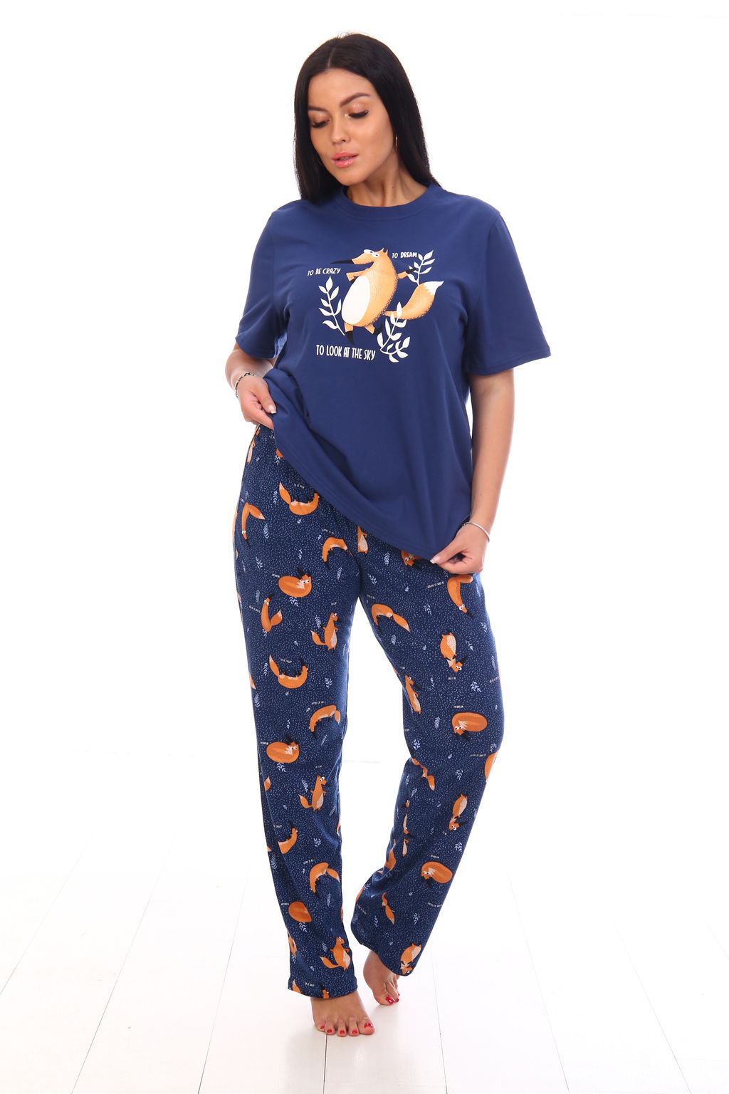РАСПРОДАЖА Пижама Фэмилилук-лиса_136/индиго - Ihomelux фото 3