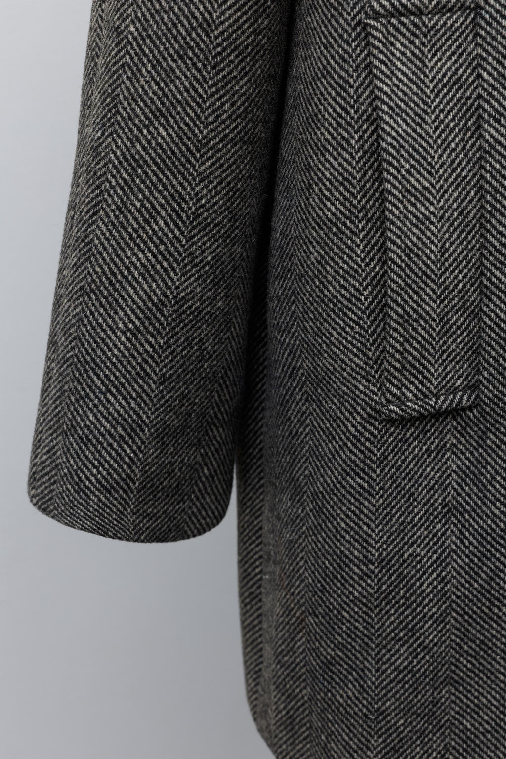 HERRINGBONE COAT WITH WOOL AND FAUX FUR COLLAR - Zara фото 6