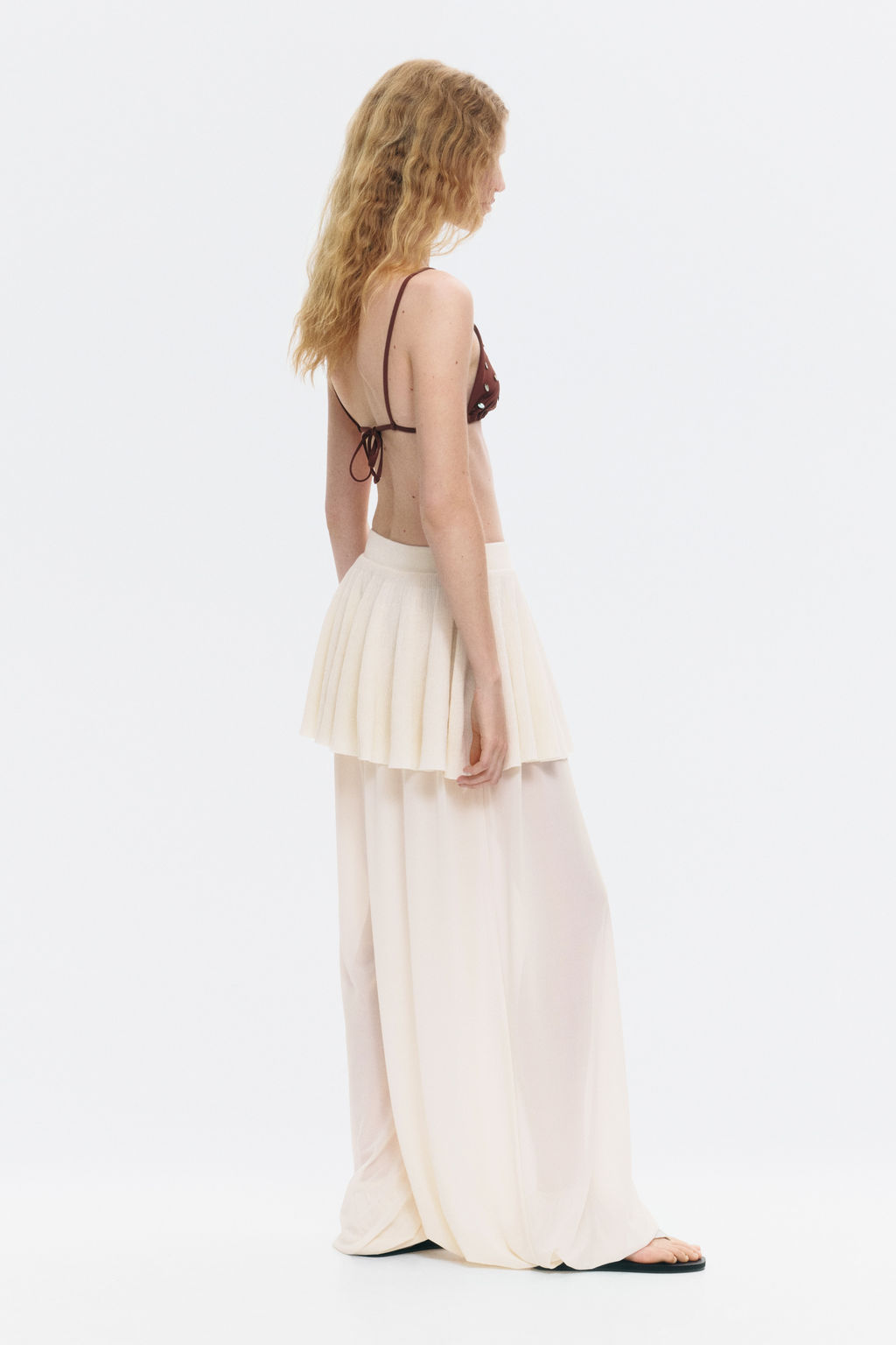 Pantal?n de malla con falda superpuesta - H&m фото 6