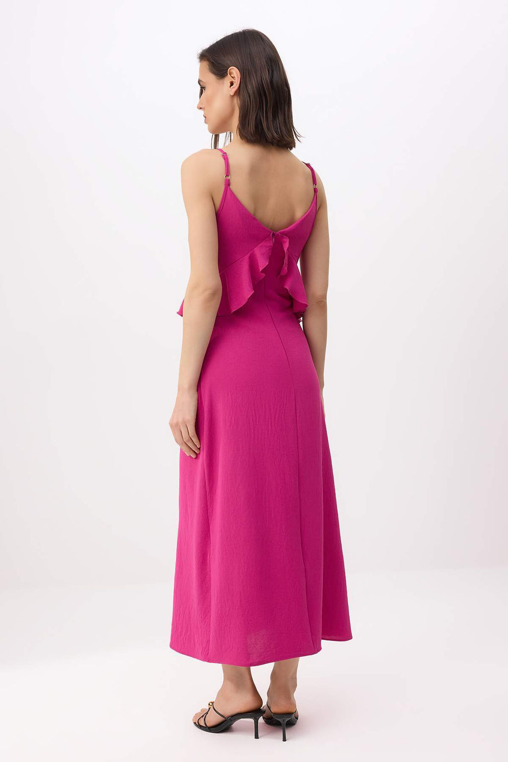 Fusya F?rf?r Detayl? Maxi Dokuma Elbise TWOSS26EL00330