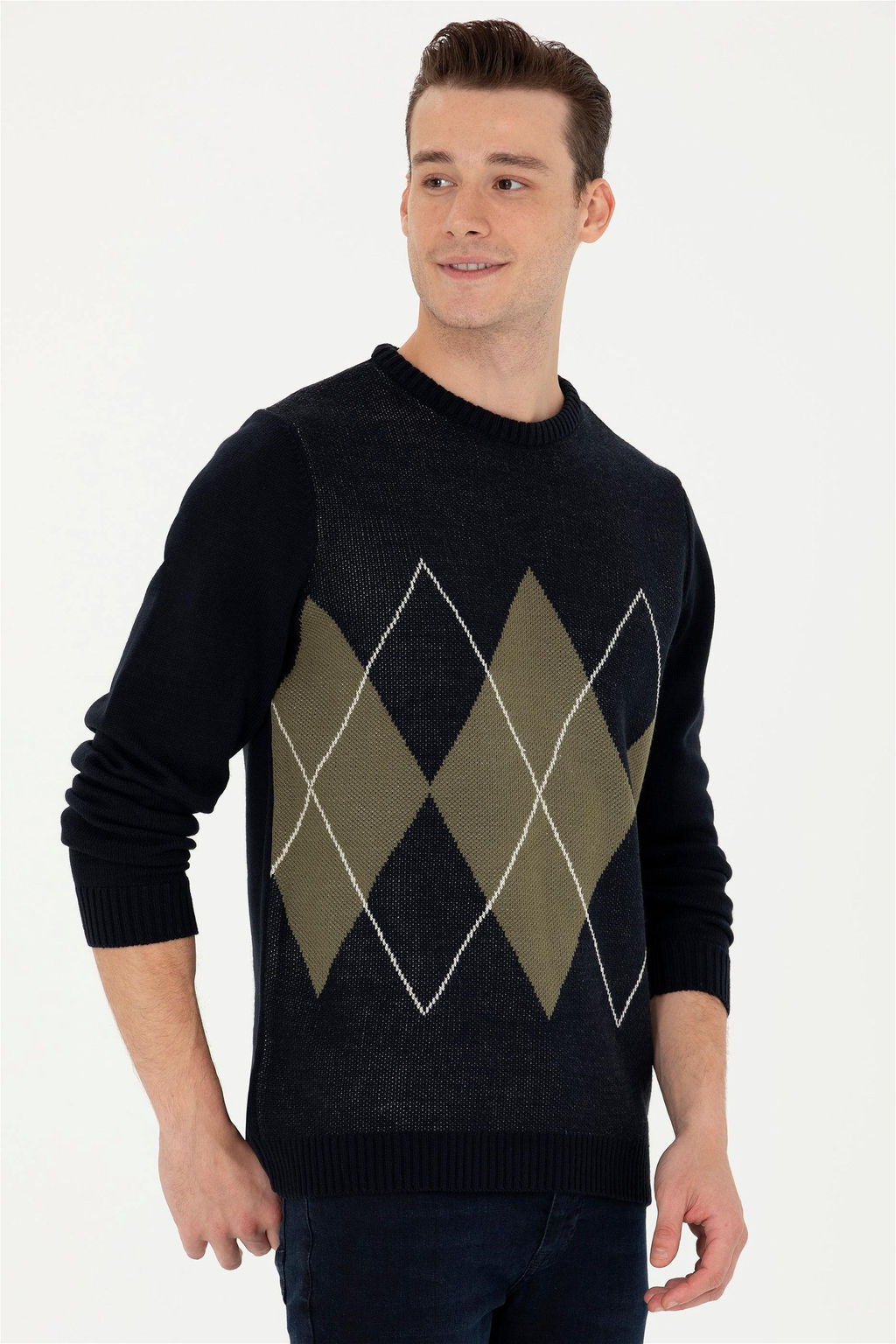 U. S. Polo Assn Мужской темно-синий свитер - U.s. polo assn фото 8