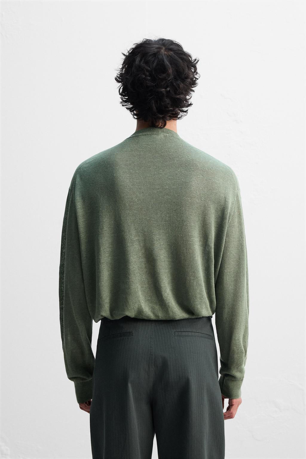 LIGHTWEIGHT 100% LINEN SWEATER - Zara фото 3