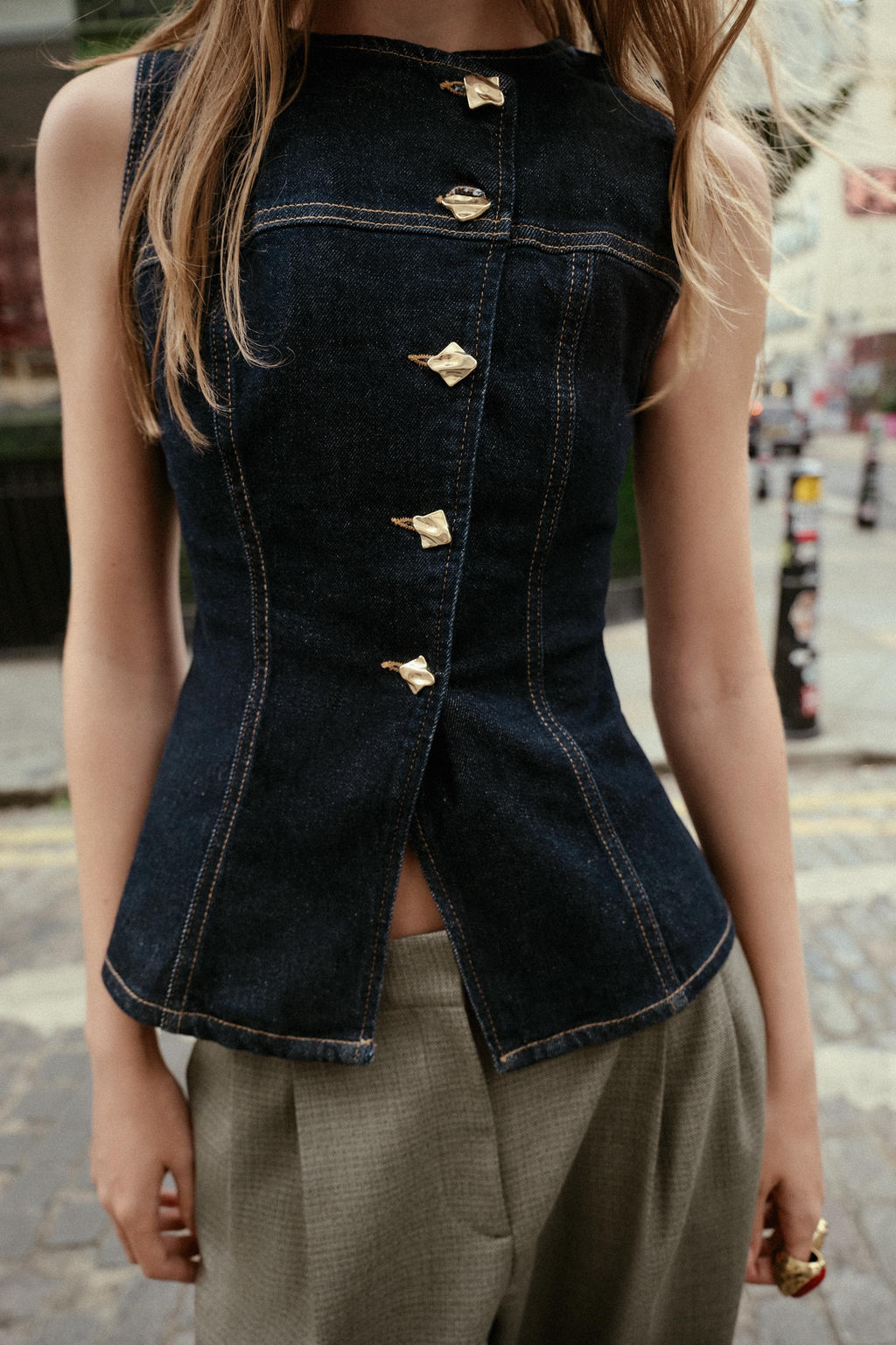 CHALECO Z1975 ENTALLADO DENIM / Azul - Zara фото 10
