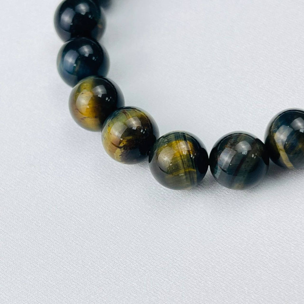 Браслет из Тигрового и Соколиного глаза 17,5 см