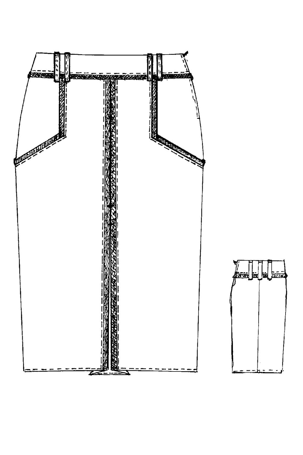 Юбка малинового цвета - Almond фото 3