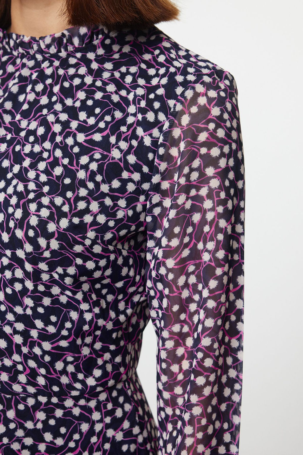 TRENDYOLMILLA Siyah Dik Yaka Dokuma Elbise TCLAW19LJ0076  фото 46